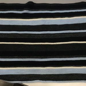 Blue white and black scarf